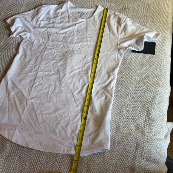 NWT Men's Bylt Drop Cut Signature Shirt, White, Size M - Picture 6 of 7